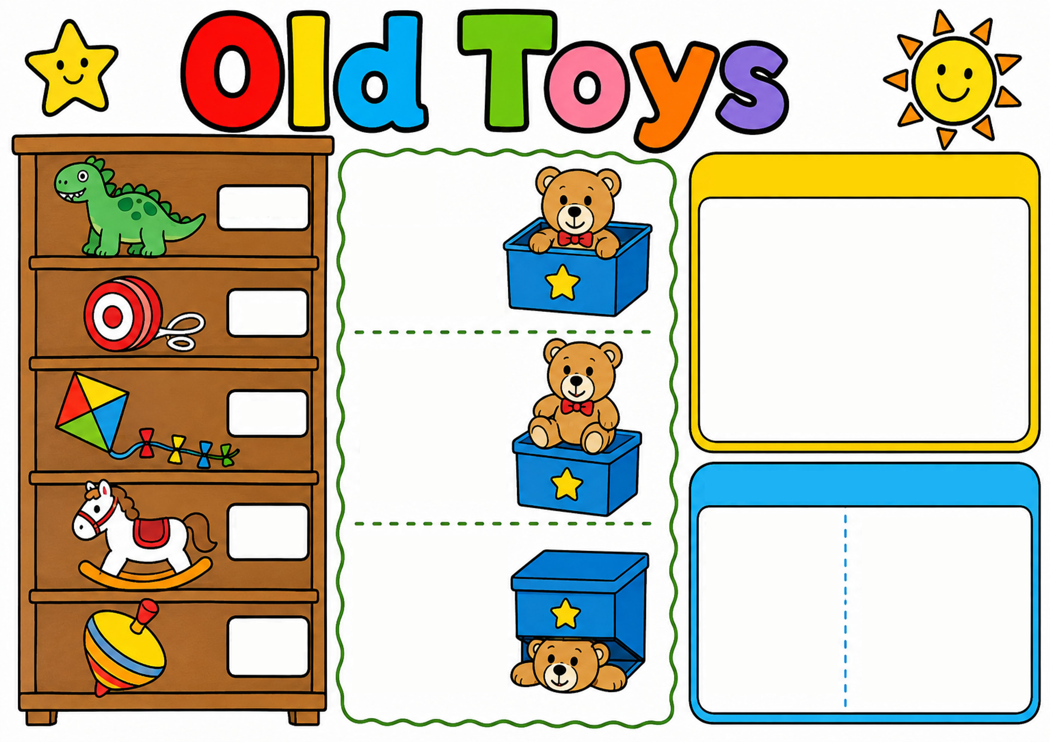 Old toys手抄报彩图无字