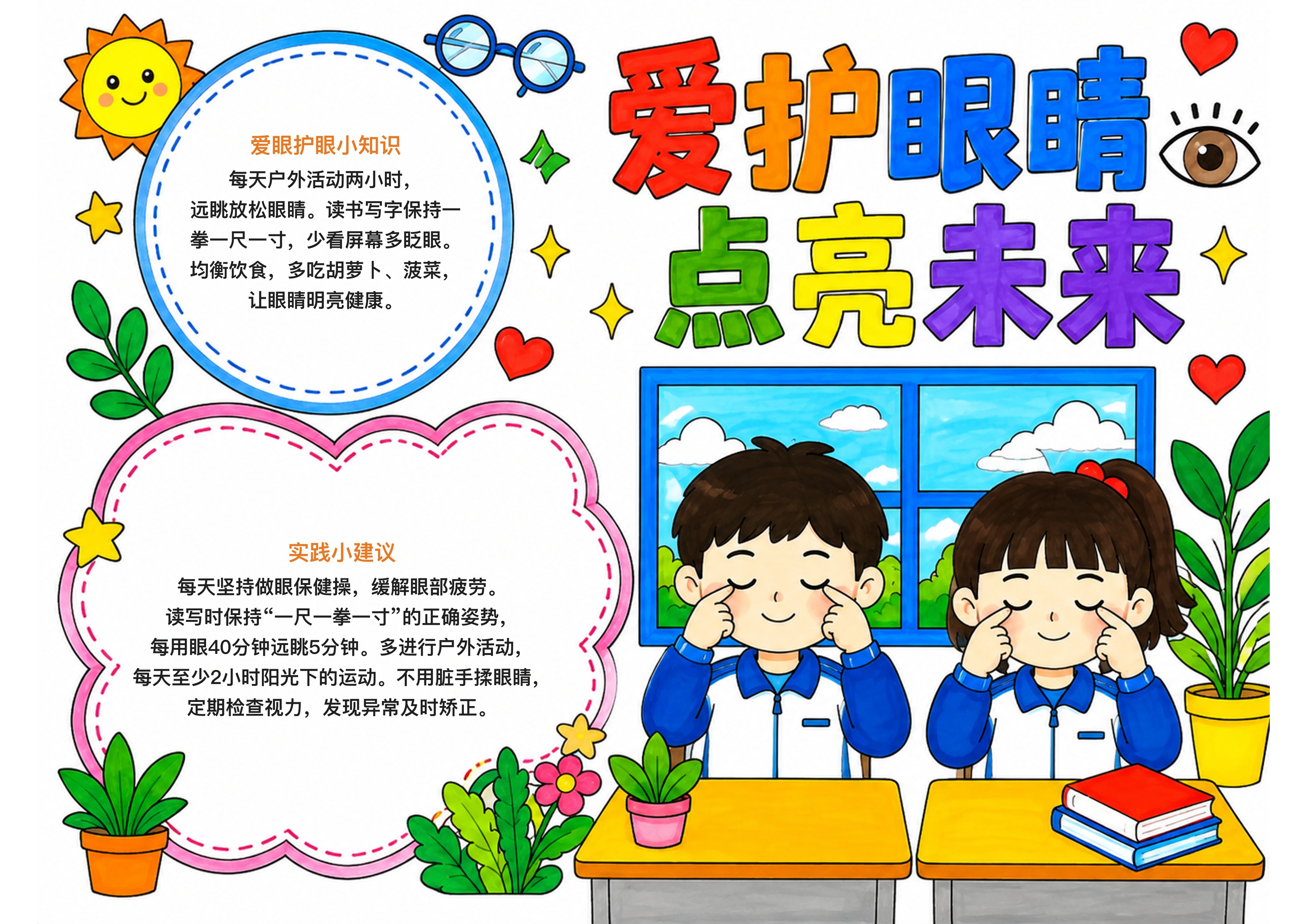 爱眼护眼手抄报图片