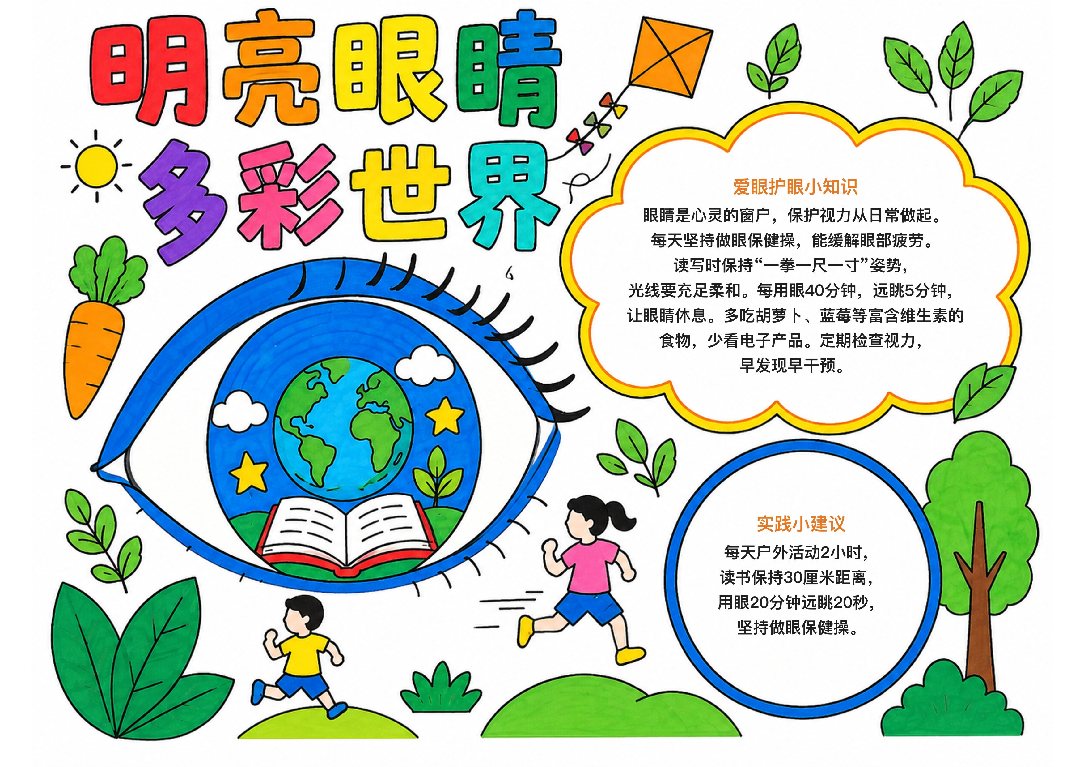 爱眼护眼手抄报图片