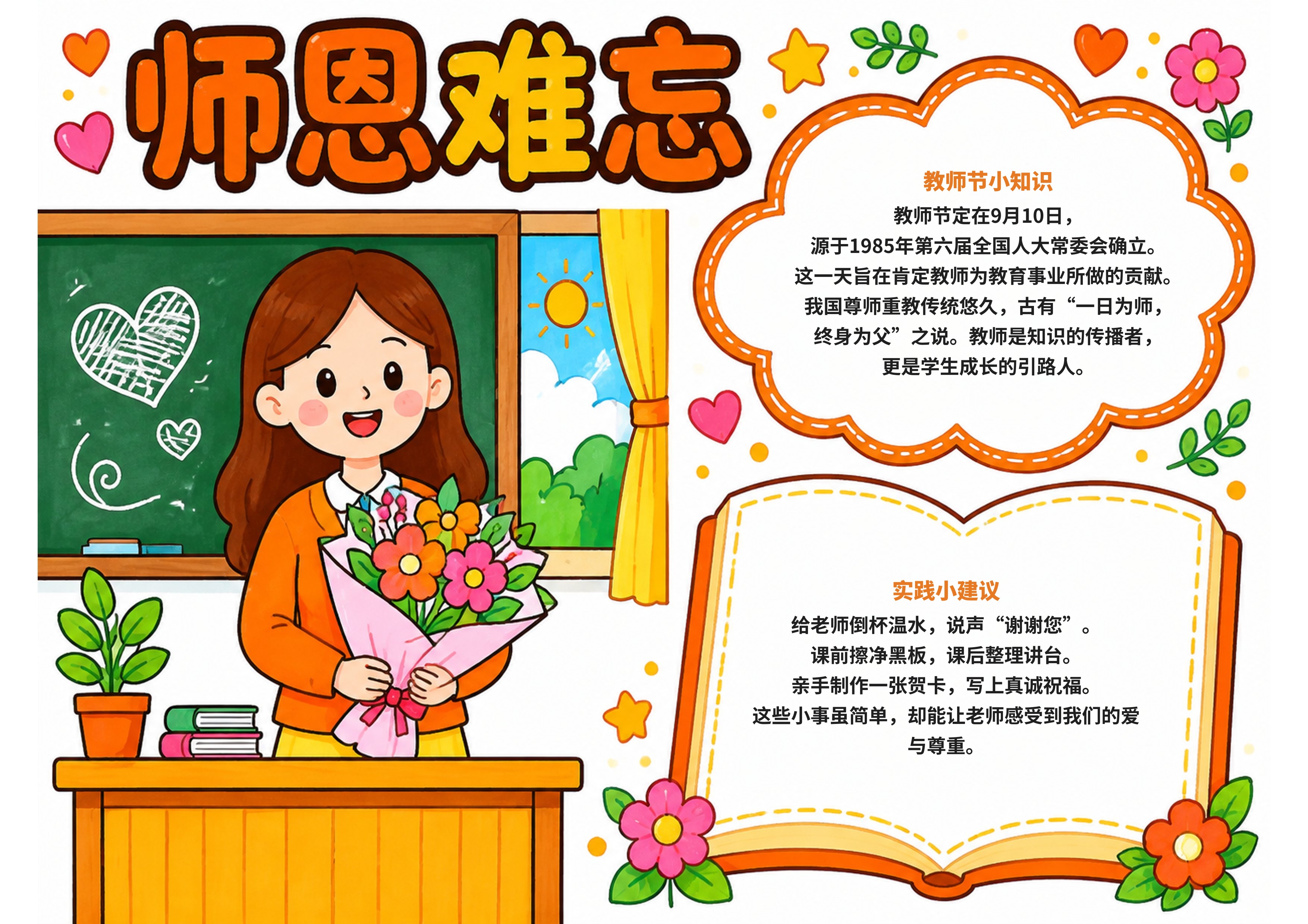 教师节手抄报图片