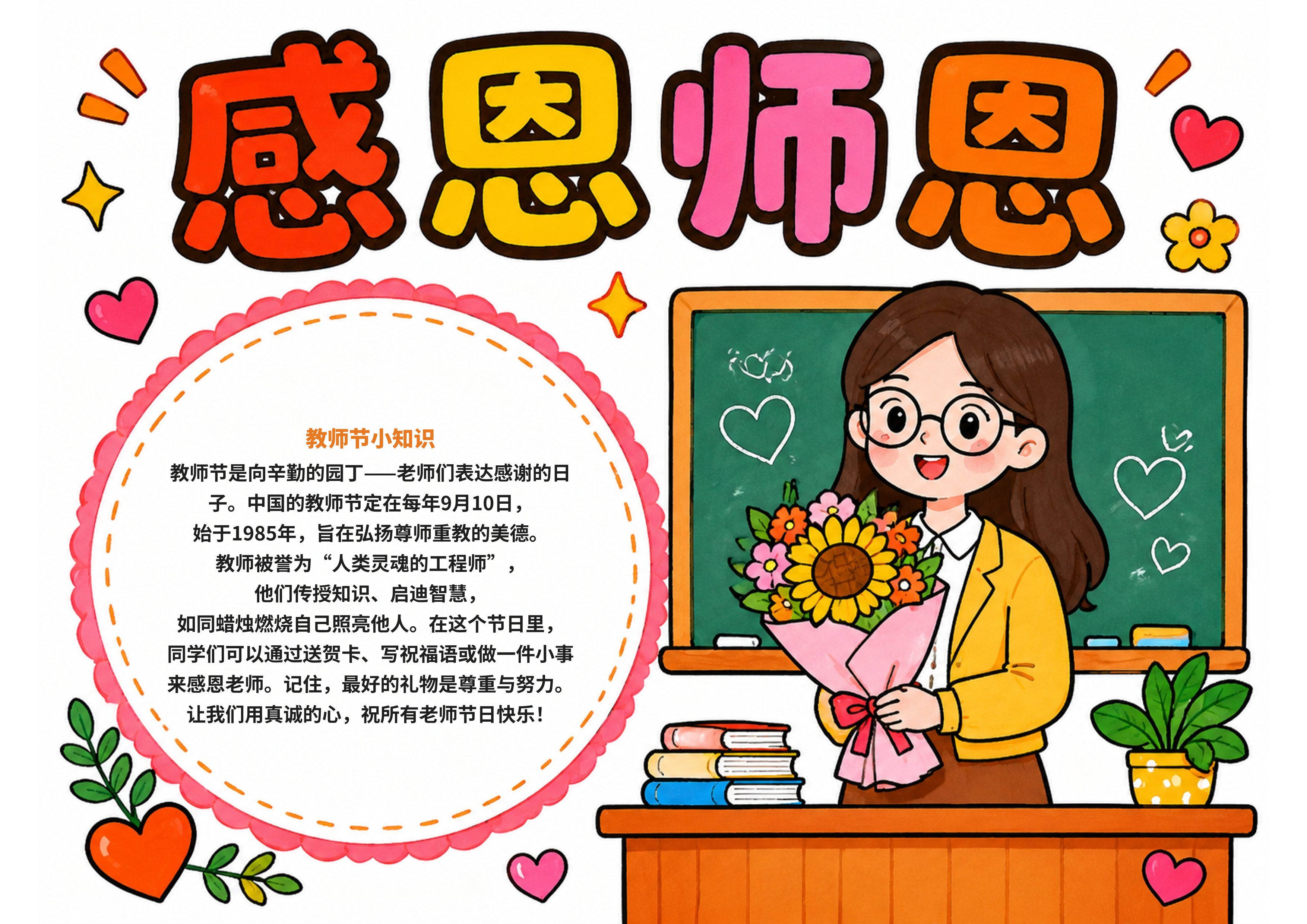 教师节手抄报图片