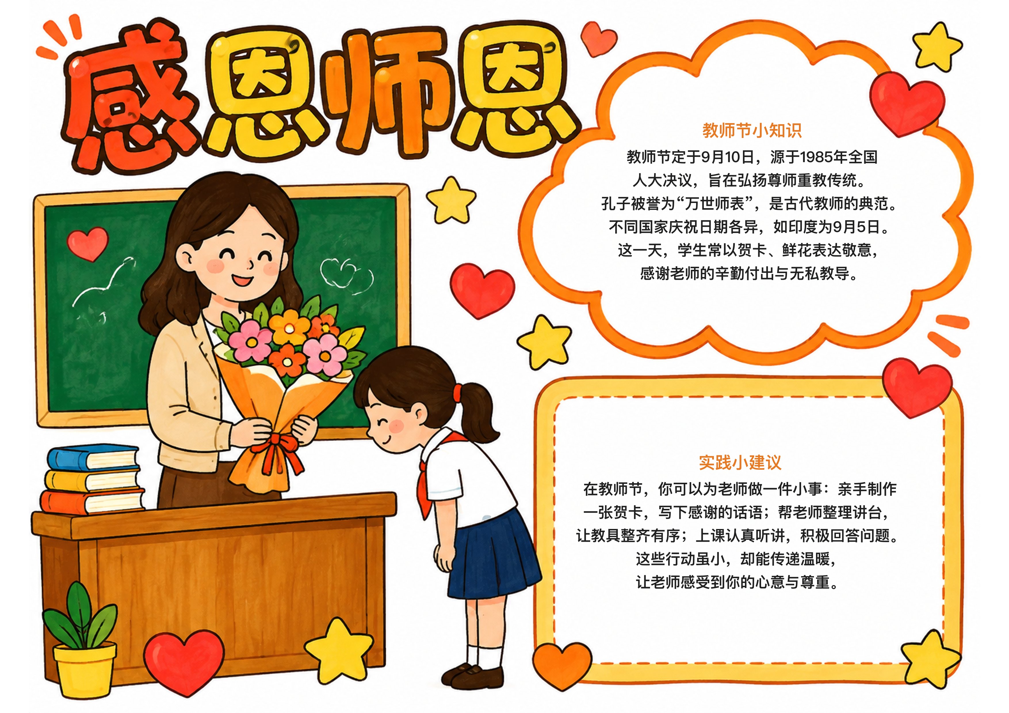 教师节手抄报图片
