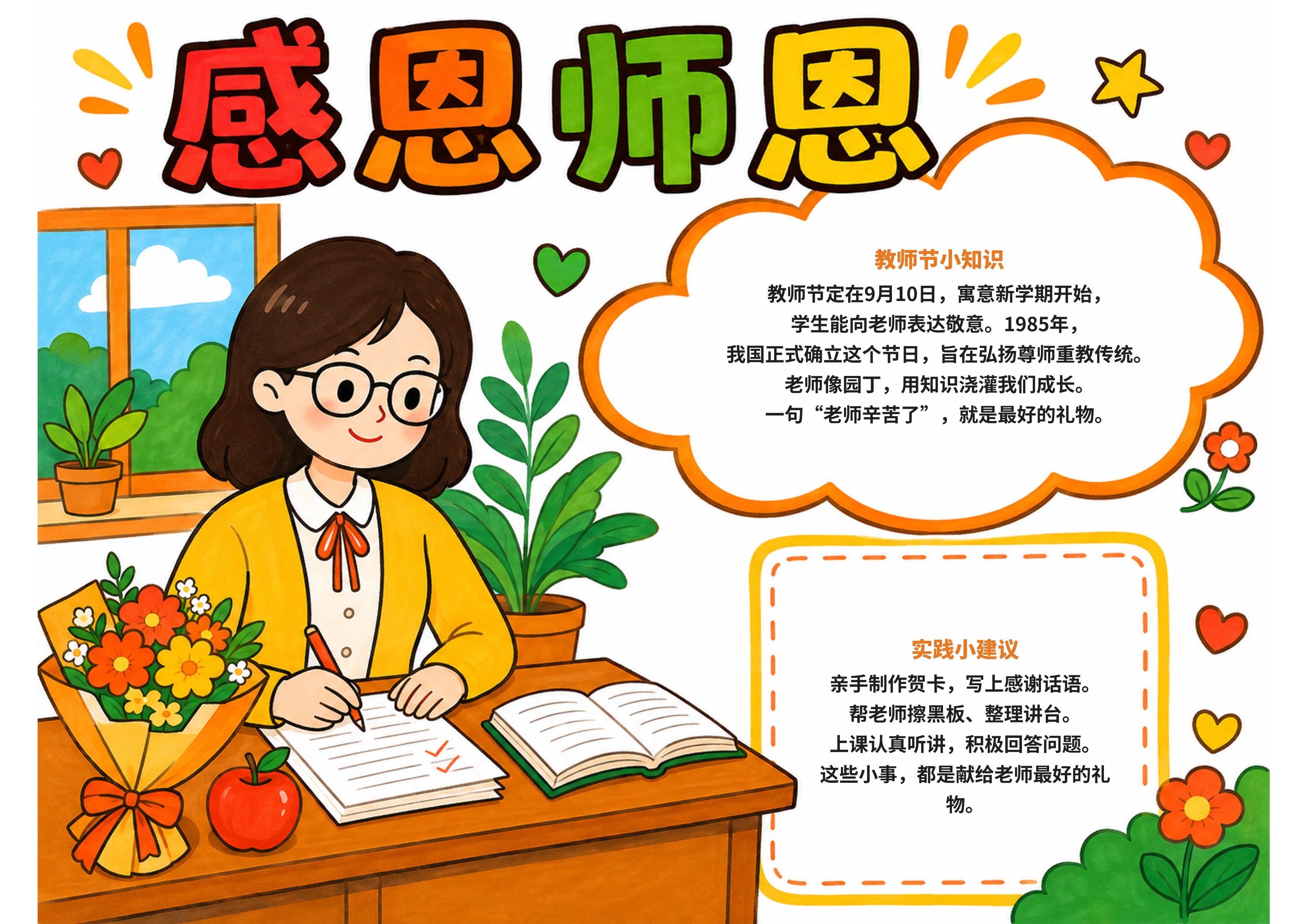 教师节手抄报图片