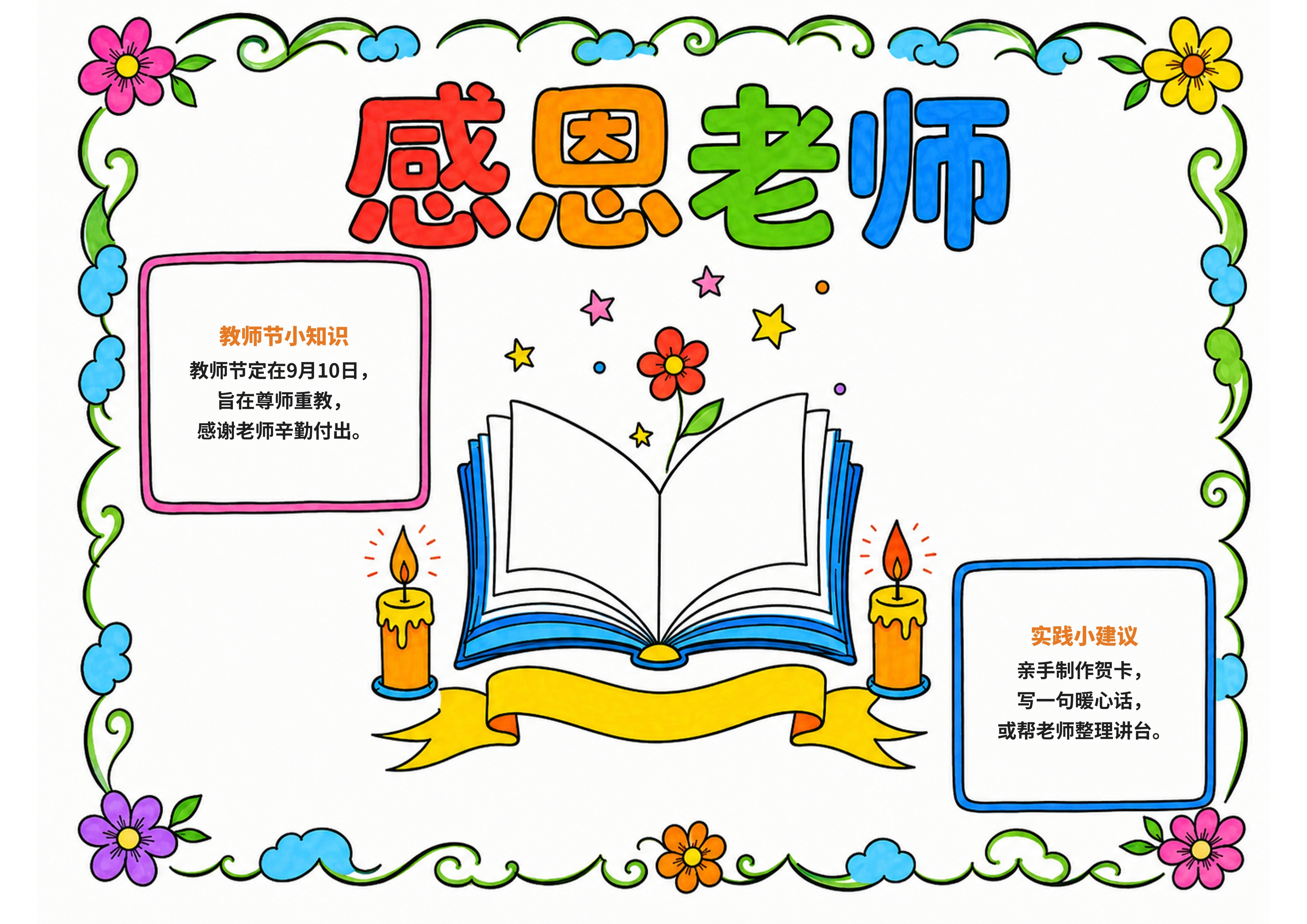 教师节手抄报图片