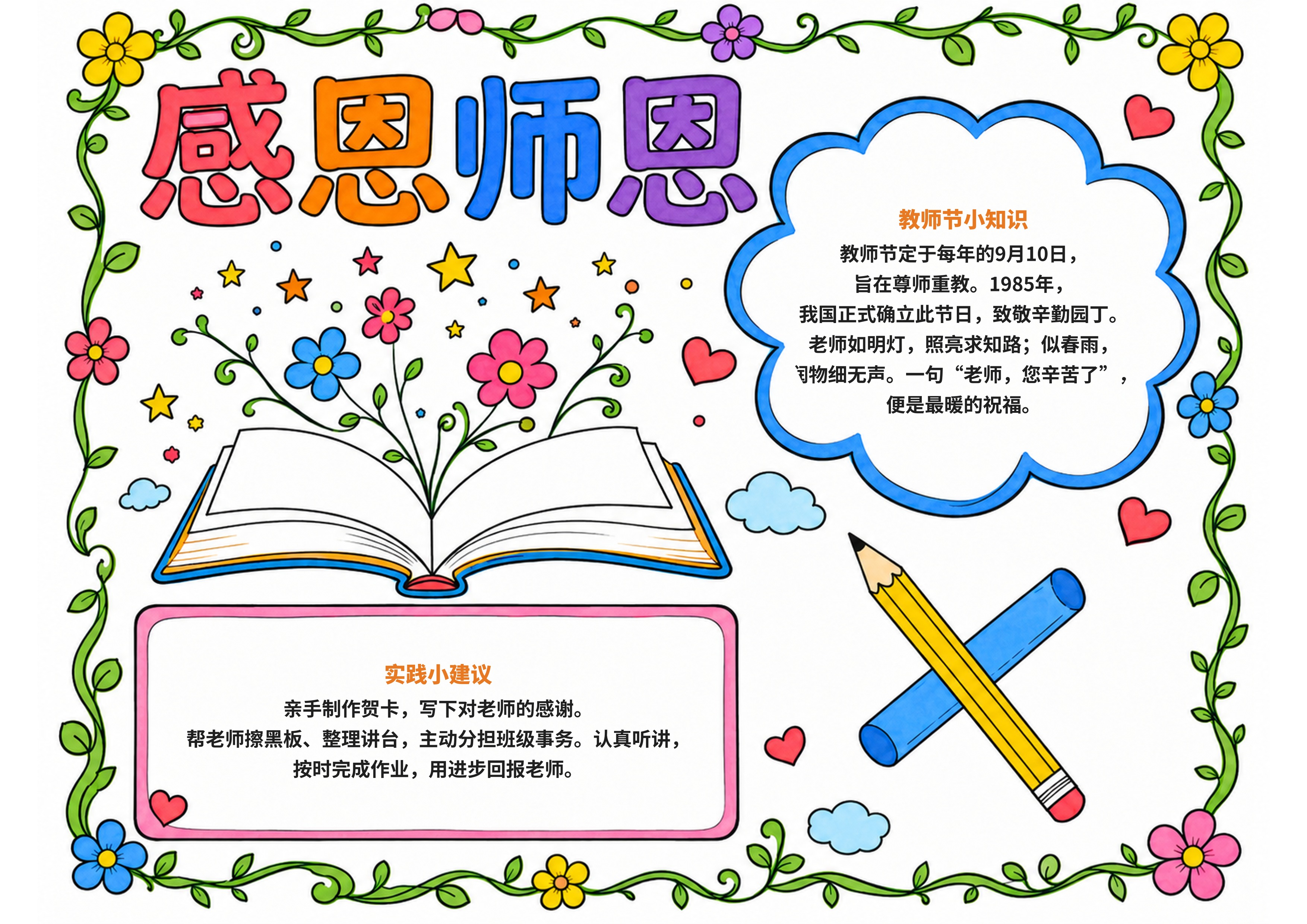 教师节手抄报图片
