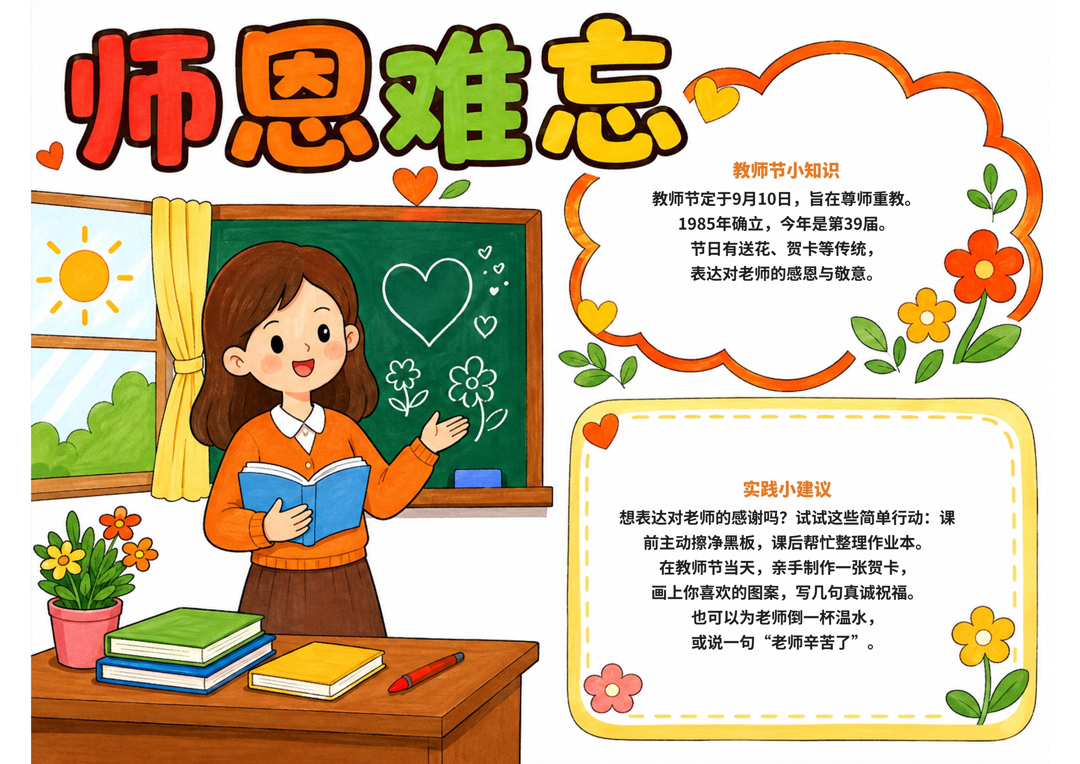 教师节手抄报图片