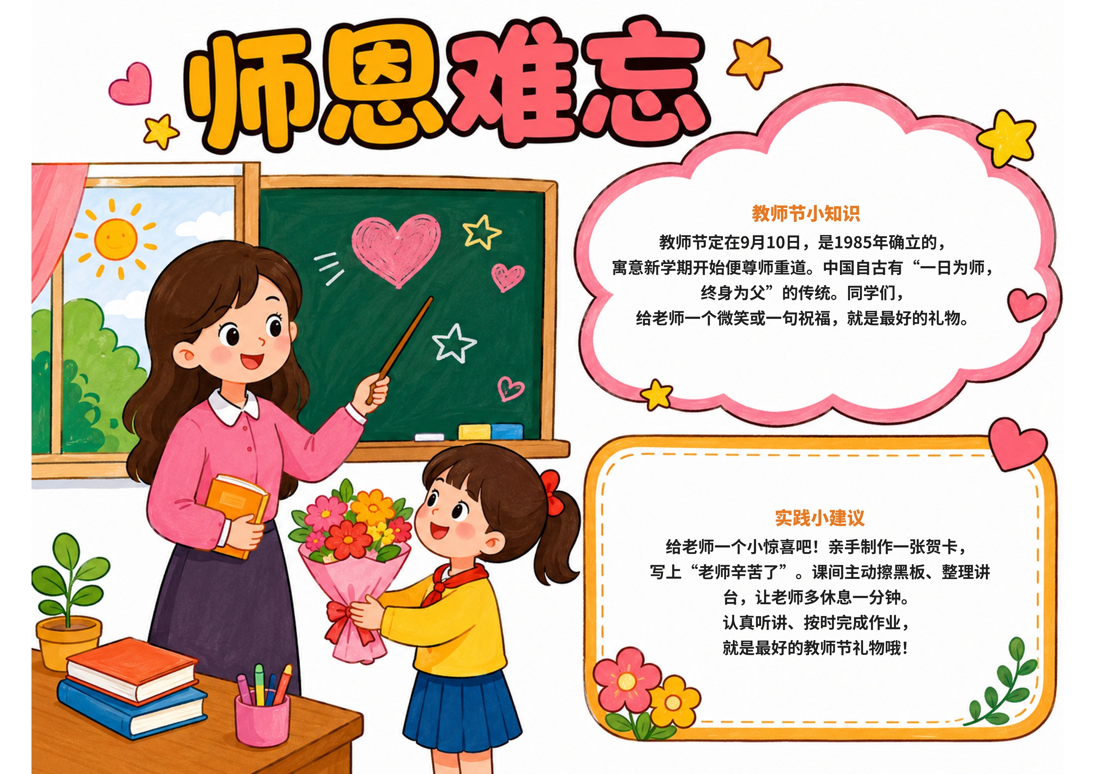 教师节手抄报图片