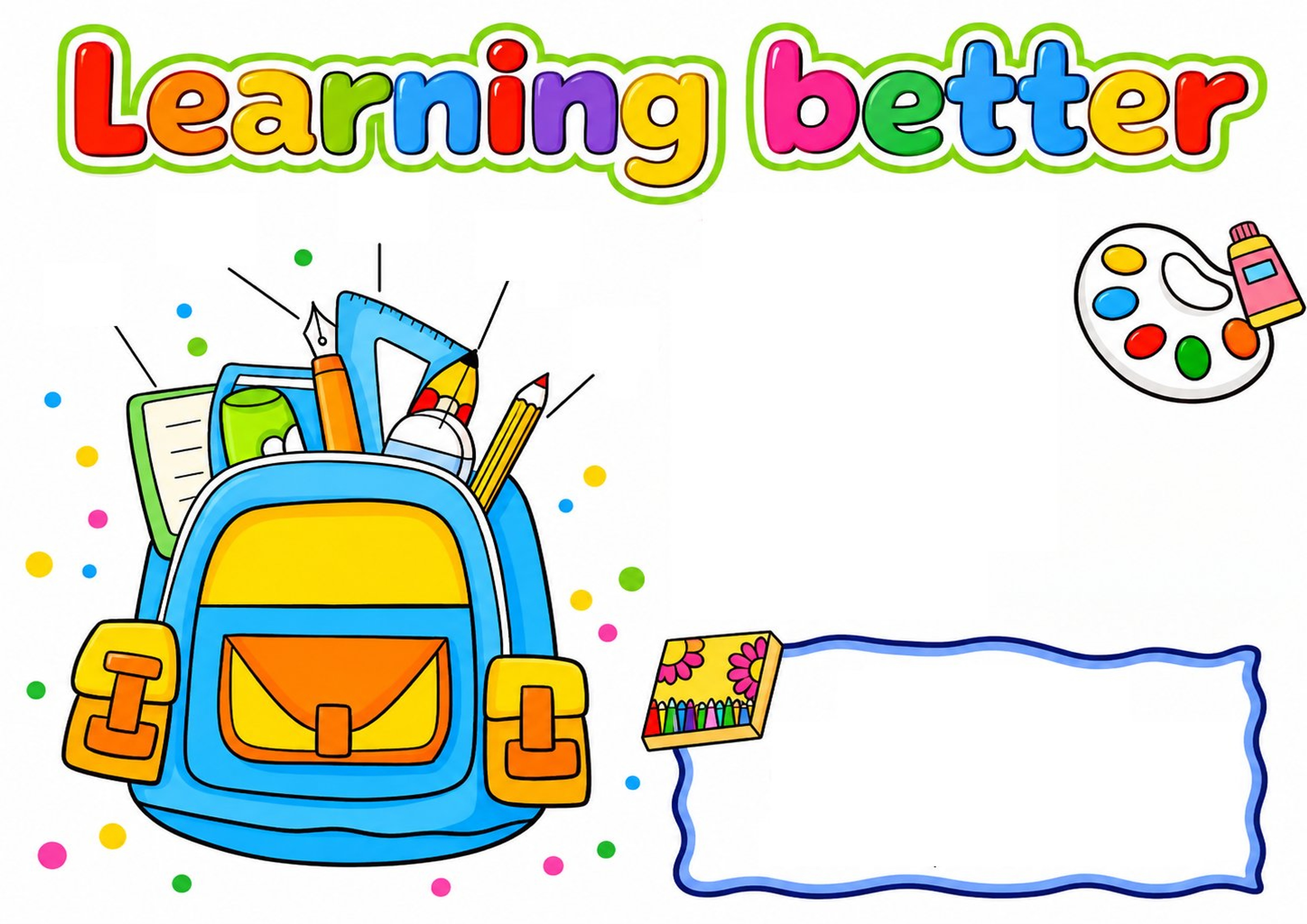 Learning better手抄报彩图无字